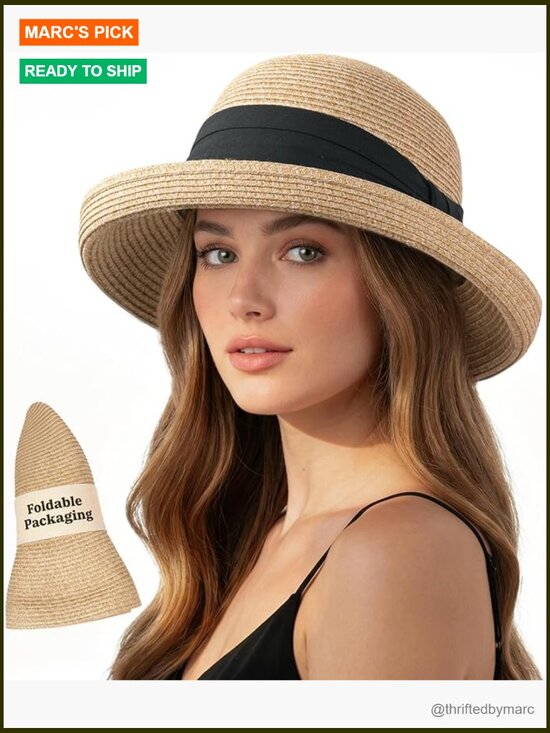 UPF 50+ Packable Bucket Hat for Travel, Adjustable Size, Hand Wash